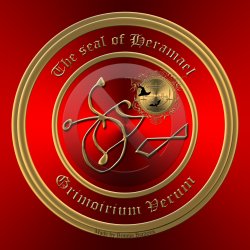 Dämon Heramael is described in the Grimoirium Verum and this is his seal.